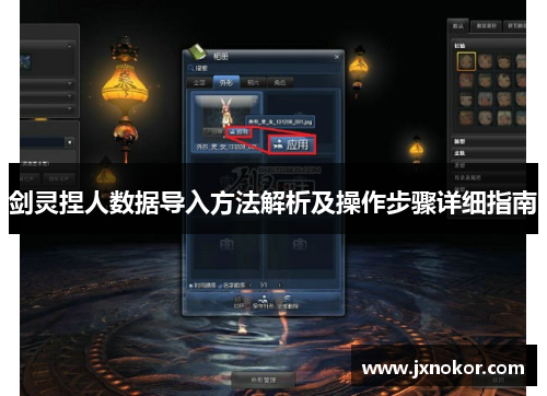 剑灵捏人数据导入方法解析及操作步骤详细指南